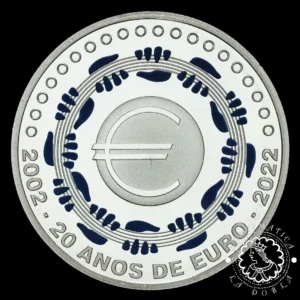 2022 - Estuche 5 EURO PROOF - 20 An del EURO - PORTUGAL