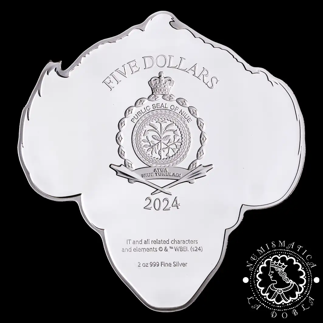 2024 - 2 Oz Plata PROOF - Warner Bros - Película IT - PENNYWISE - Niue - Agoro