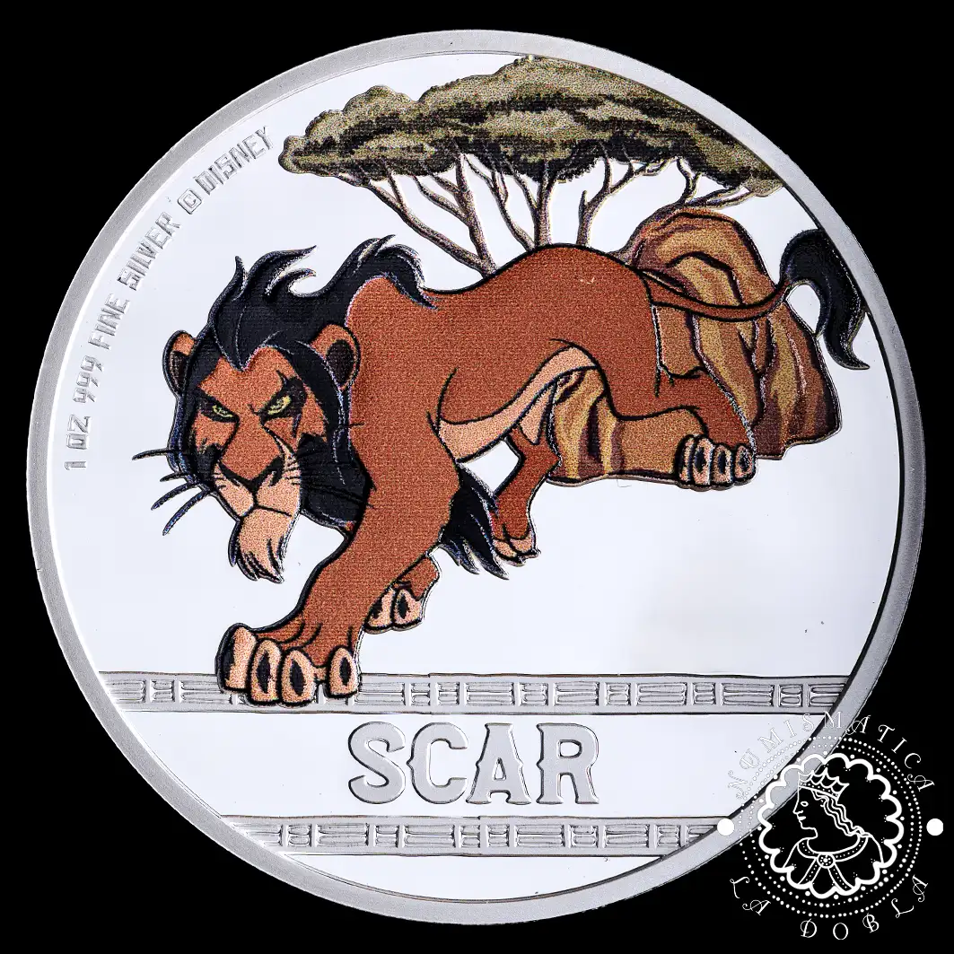2024 - 1 Oz Plata PROOF - DISNEY - The Lion King - SCAR - Niue