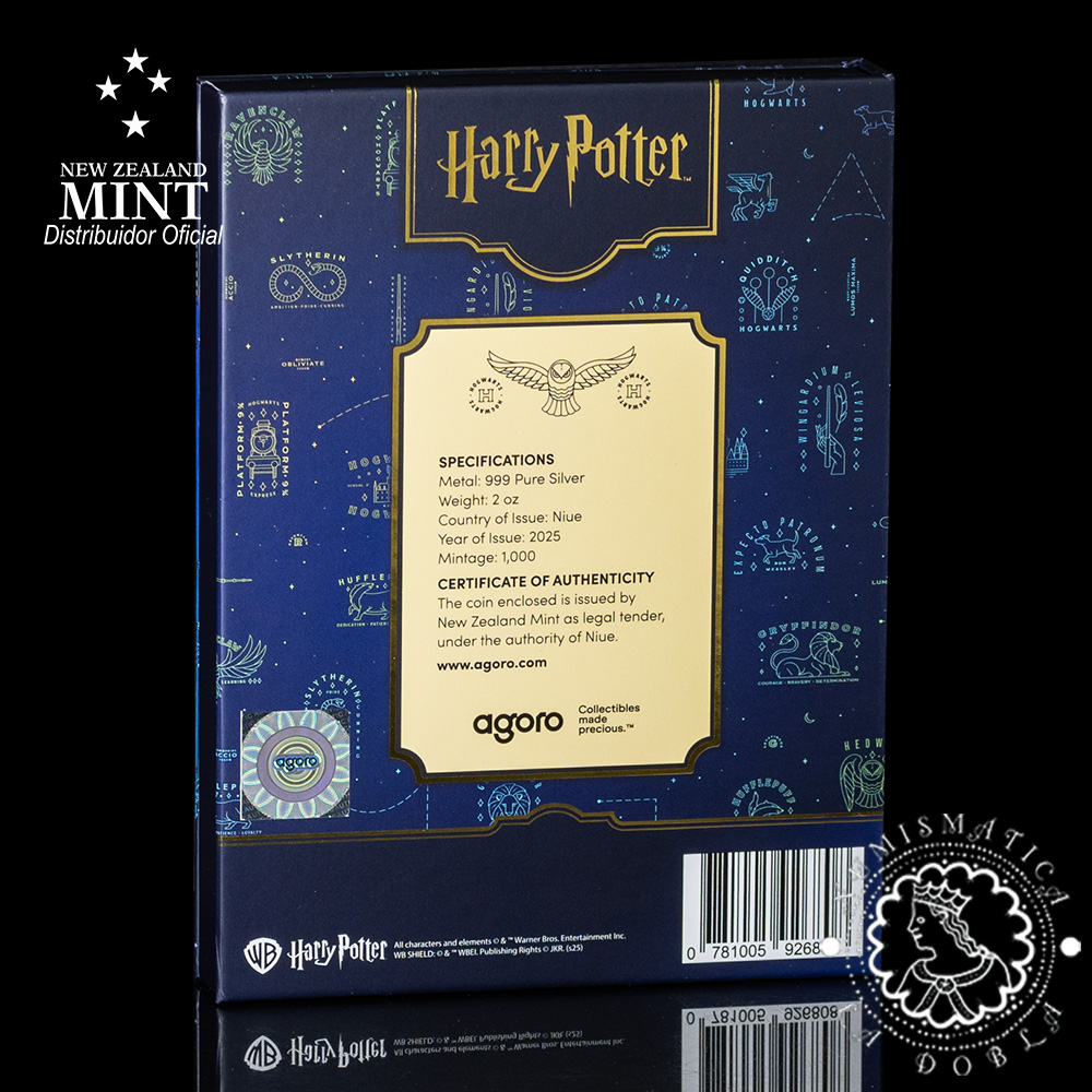 2025 - 2 Oz Plata PROOF - Harry Potter y la Piedra Filosofal - AGORO