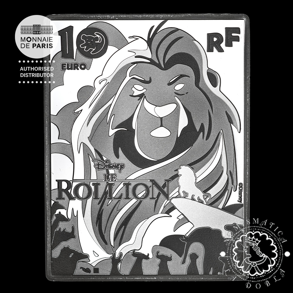 2024 - 10 EURO Plata PROOF - Disney El Rey León - FRANCIA