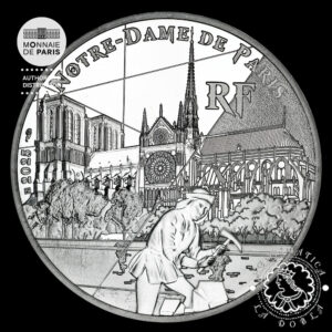 2025 - 10 EURO Plata PROOF - Unesco Notre Dame de Paris Cathedral - FRANCIA