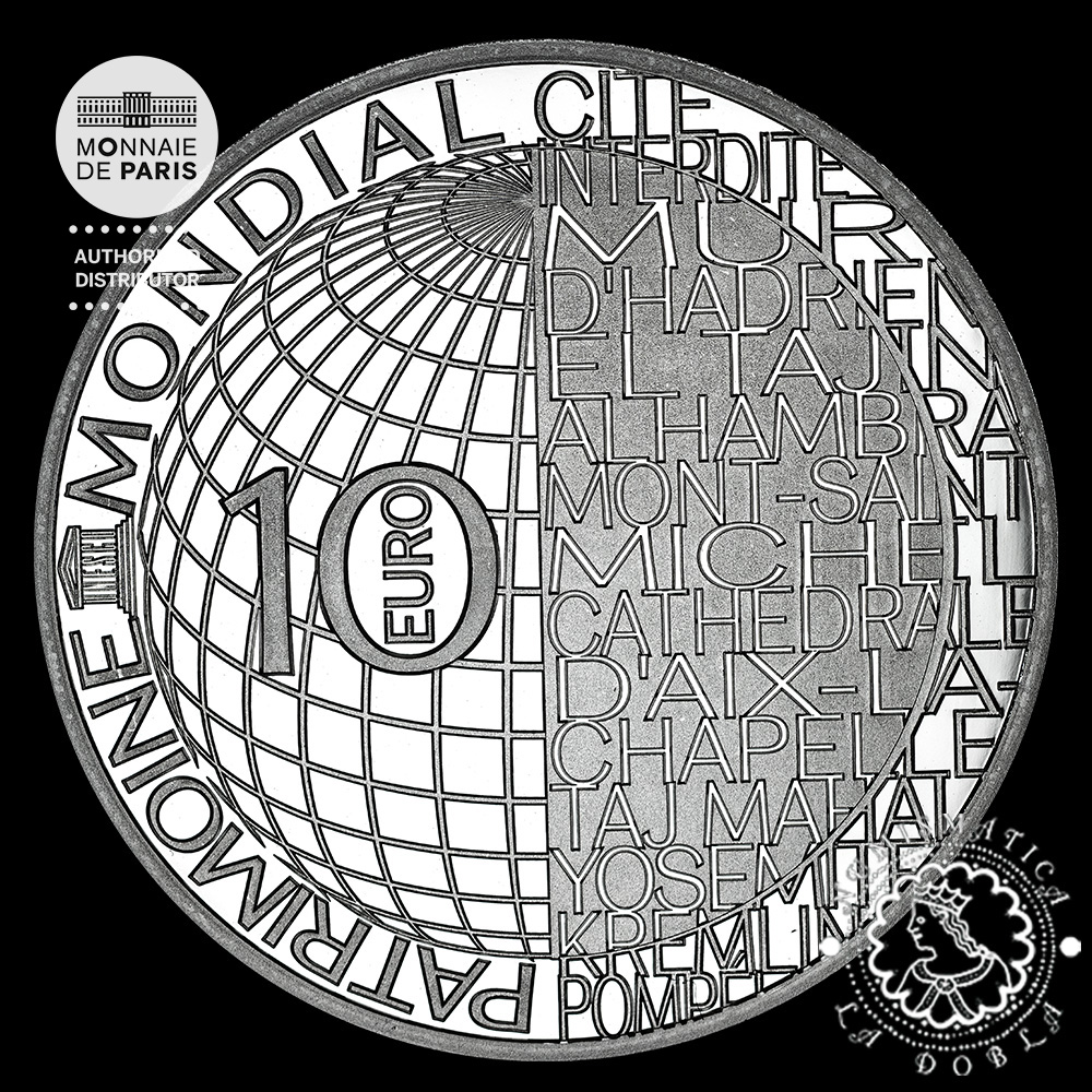 2025 - 10 EURO Plata PROOF - Unesco Notre Dame de Paris Cathedral - FRANCIA