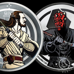 2025 - 1 Oz Plata PROOF - STAR WARS - Qui-Jon Jinn & Darth Maul - AGORO