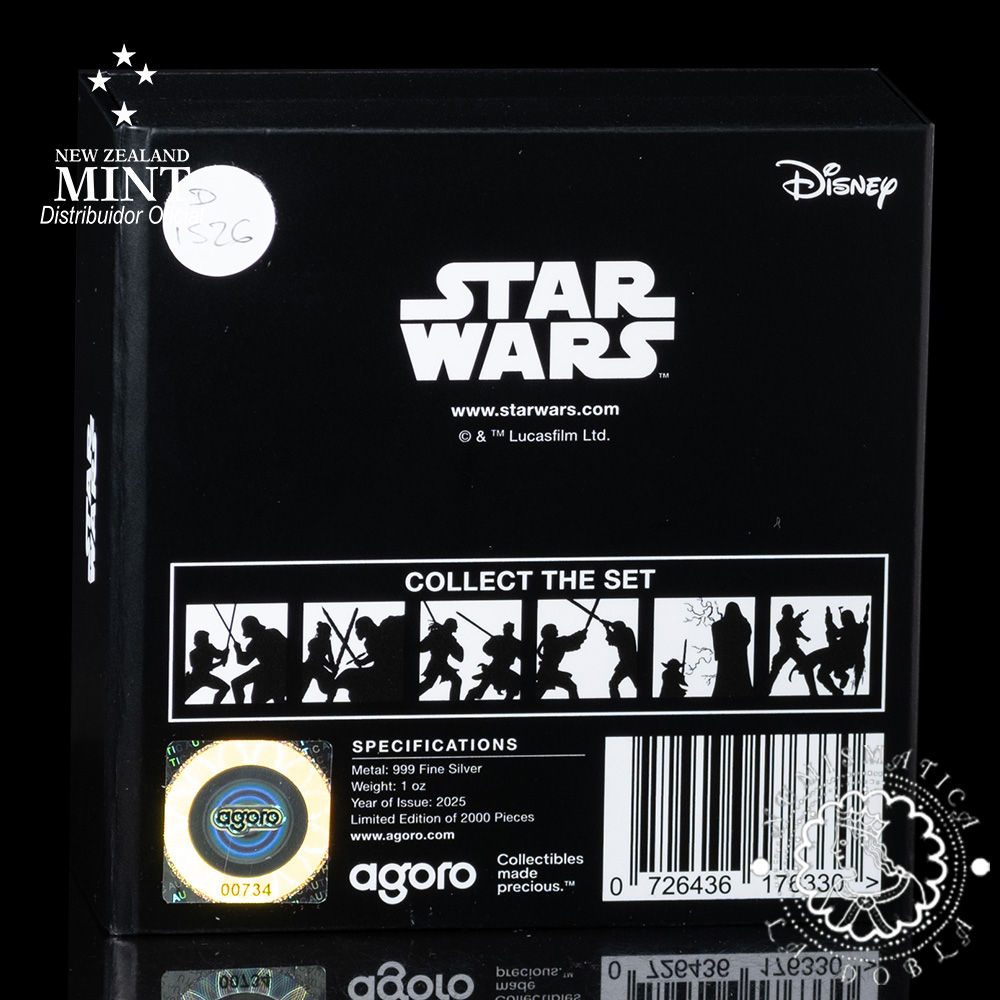 2025 - 1 Oz Plata PROOF - STAR WARS - Qui-Jon Jinn & Darth Maul - AGORO
