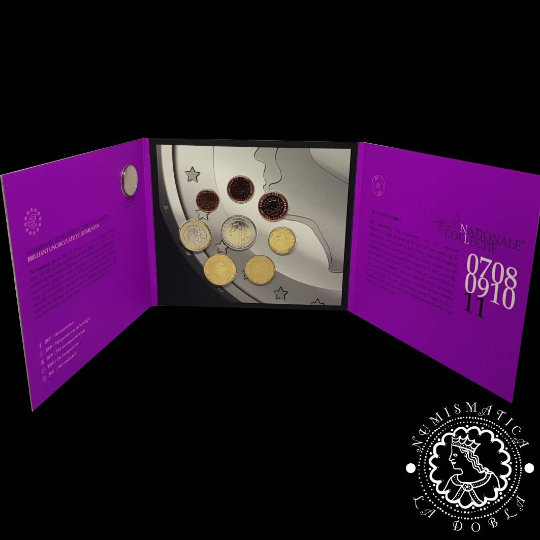2011 - Cartera Oficial Euro - Mint SET BU - PAÍSES BAJOS (Canto Parlante)