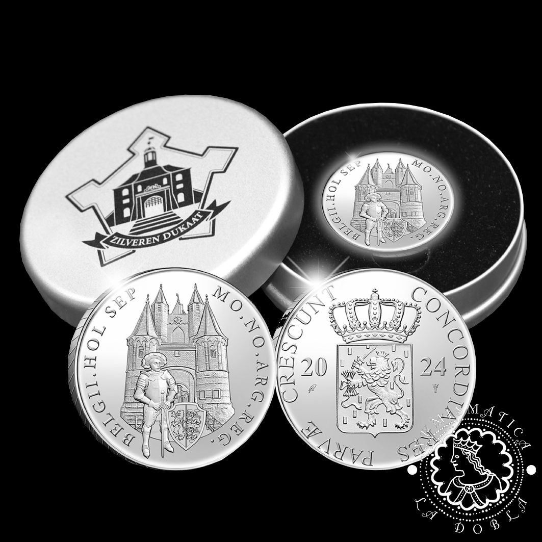 2024 - Estuche Silver DUCAT PROOF - Amsterdamse Poort - PAÍSES BAJOS
