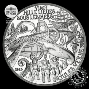 2025 - 10 EURO Plata PROOF - Julio Verne - 20000 Leguas Viaje Submarino - FRANCIA