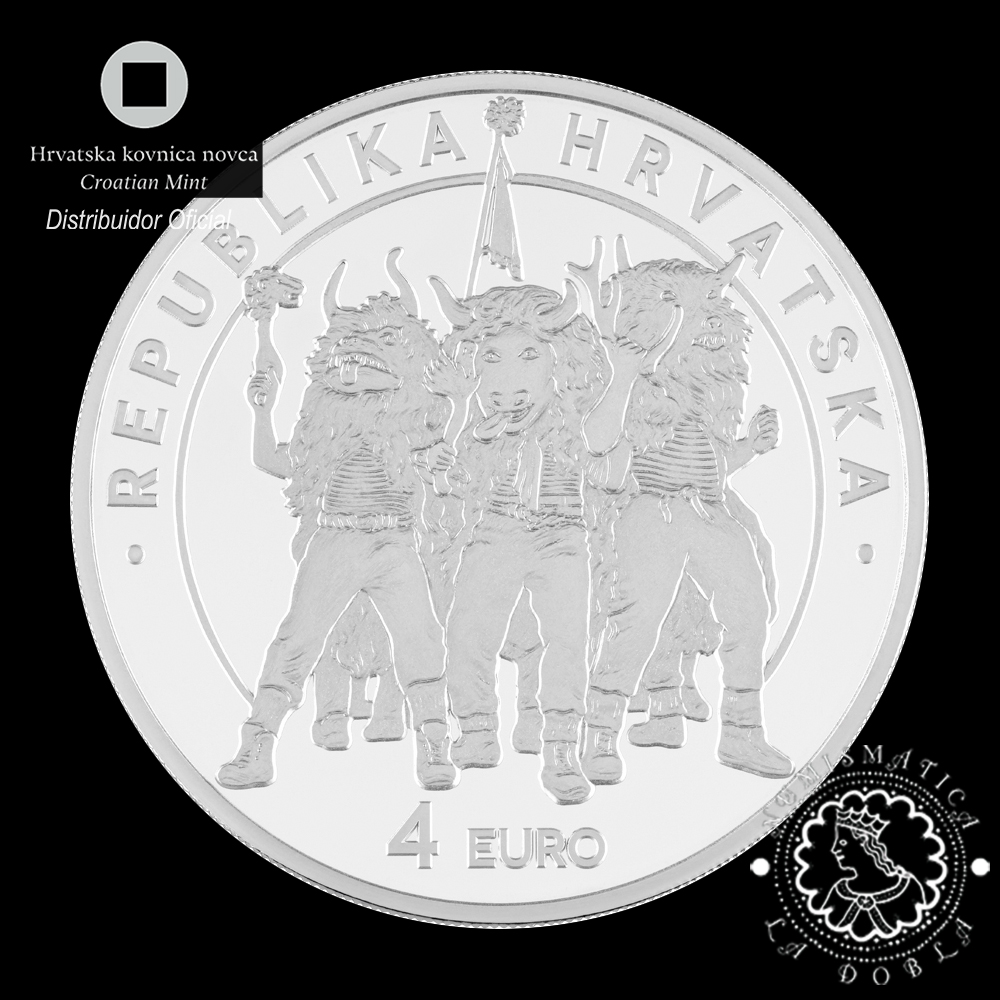 2025 - 4 EURO 1 Oz Plata PROOF - Halubje Bell Ringers - CROACIA