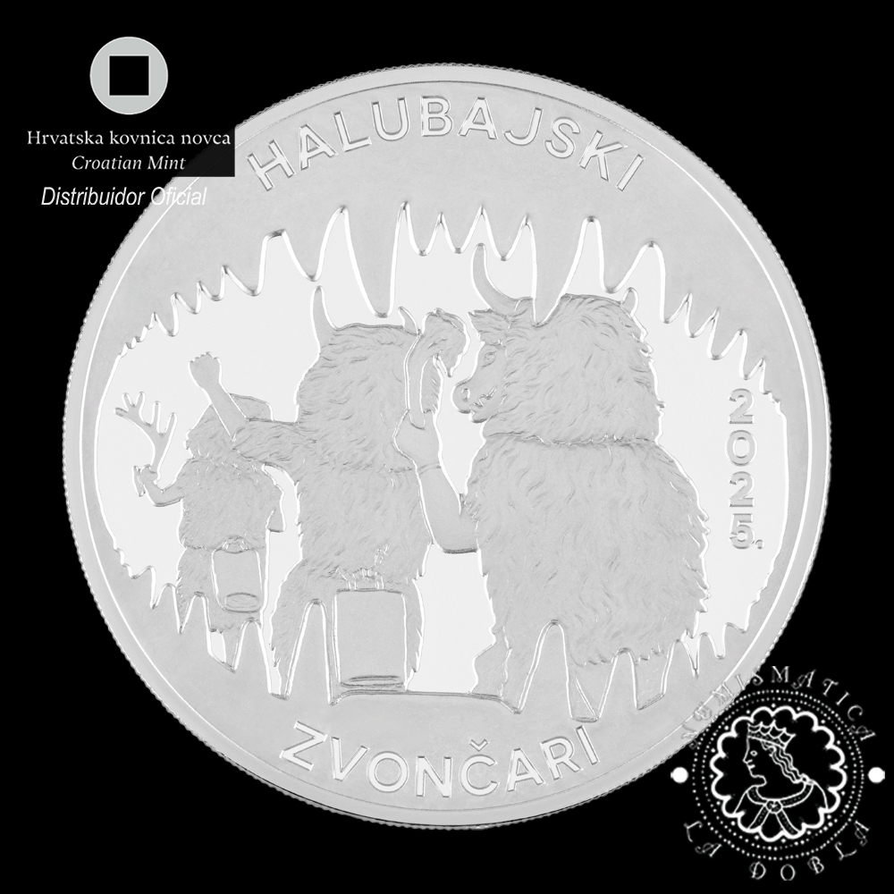 2025 - 4 EURO 1 Oz Plata PROOF - Halubje Bell Ringers - CROACIA