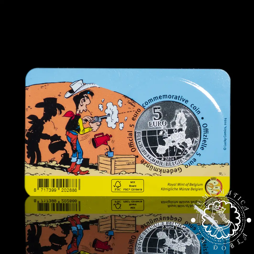 2024 - 5 EURO BU - Lucky Luke Relieve - BÉLGICA