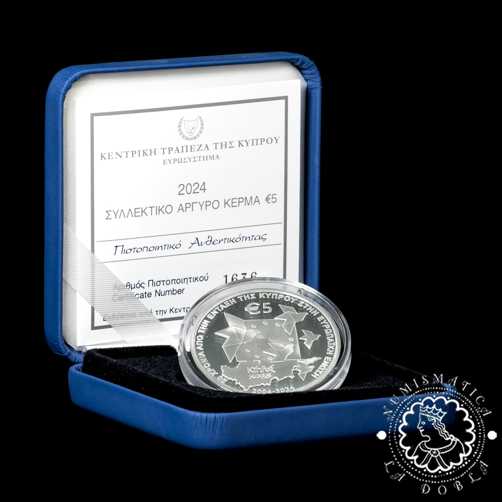 2024 - 5 EURO PROOF - 20 Anniversary European Union - CHIPRE