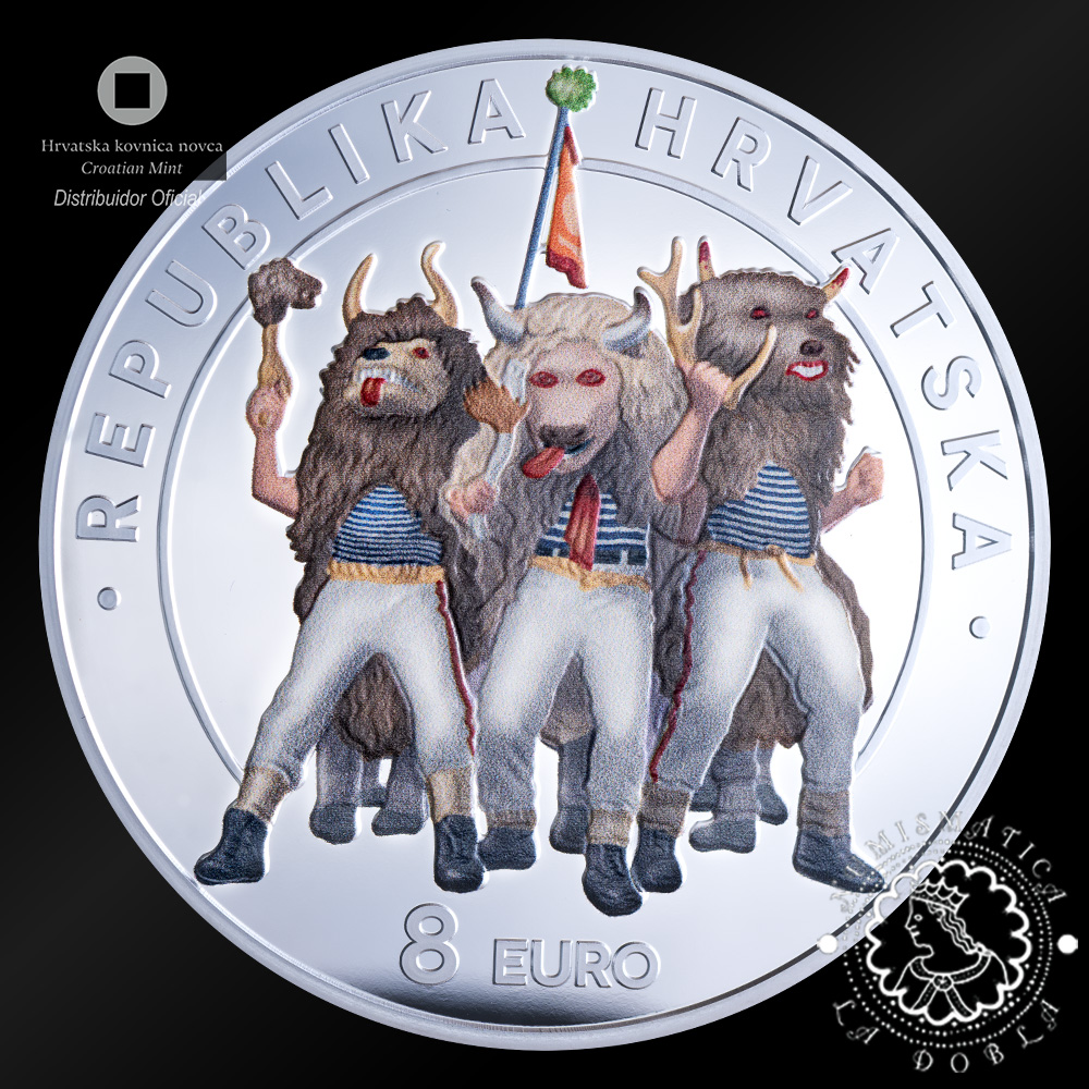 2025 - 8 EURO 5 Oz Plata PROOF - Halubje Bell Ringers - CROACIA
