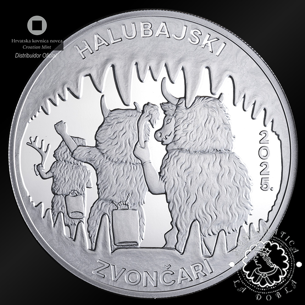 2025 - 8 EURO 5 Oz Plata PROOF - Halubje Bell Ringers - CROACIA