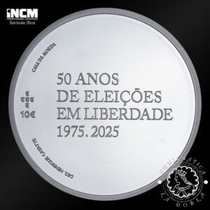 2025 - 10 EURO Plata PROOF - 50 Años Elecciones Libertad - PORTUGAL