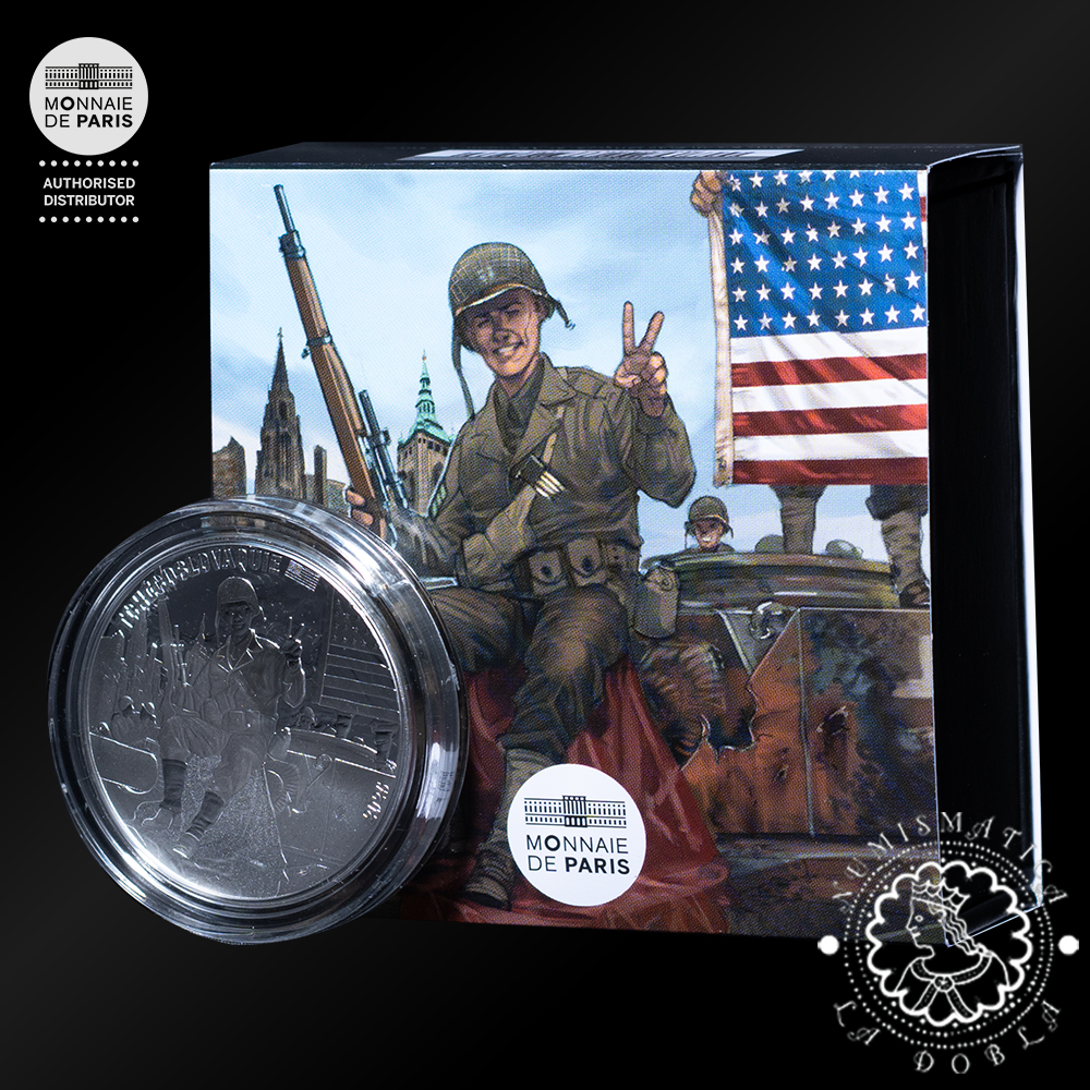 2025 - 10 EURO Plata PROOF - V-E Day - American Soldier - FRANCIA