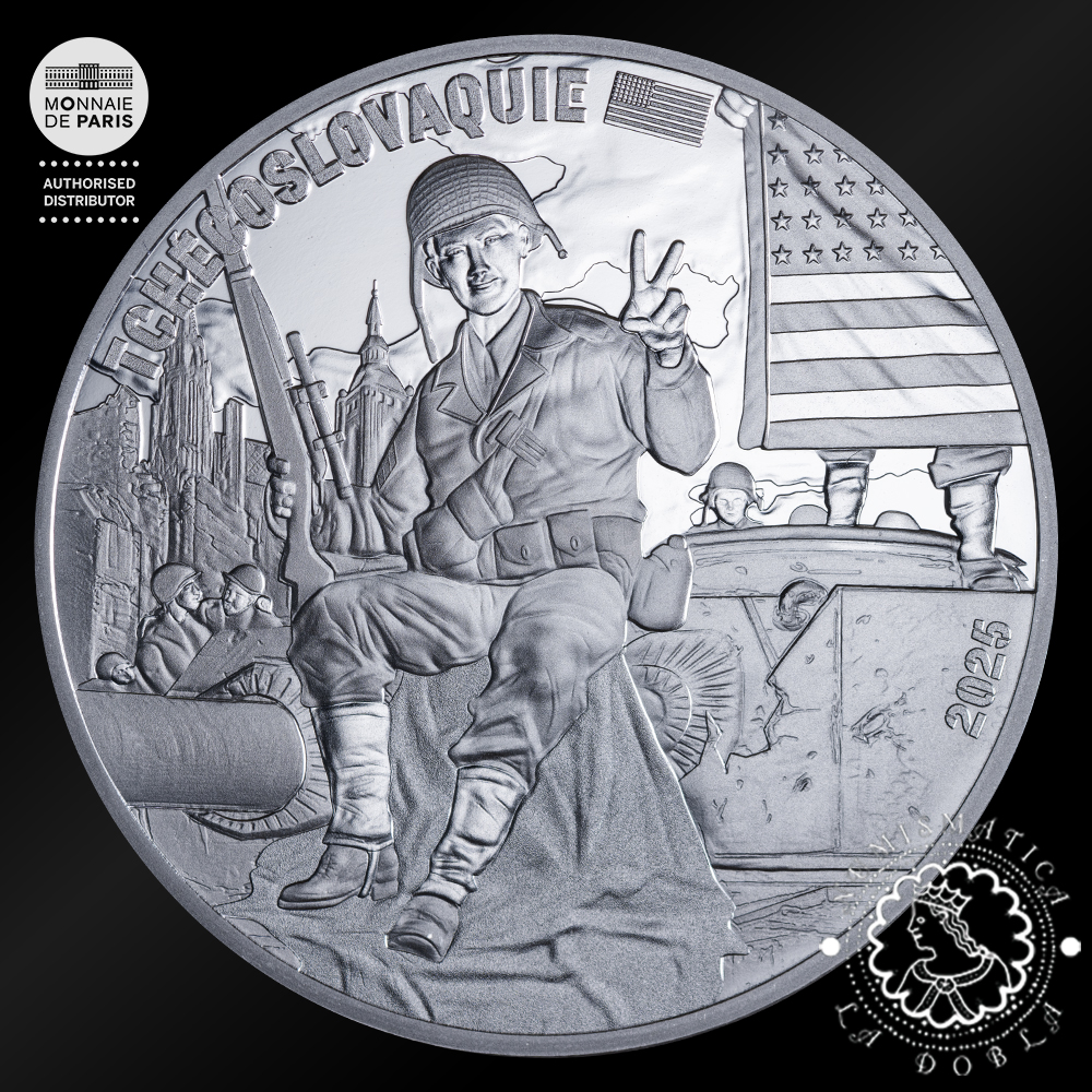 2025 - 10 EURO Plata PROOF - V-E Day - American Soldier - FRANCIA