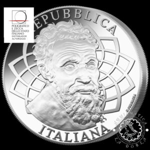 2025 - 5 EURO Plata PROOF - Nacimiento de Michelangelo - ITALIA