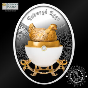 2025 – 1 DOLLAR Plata PROOF – Fabergé Egg – Hen Egg – NIUE