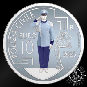 2025 - 10 EURO Plata PROOF - Policía Civil - SAN MARINO
