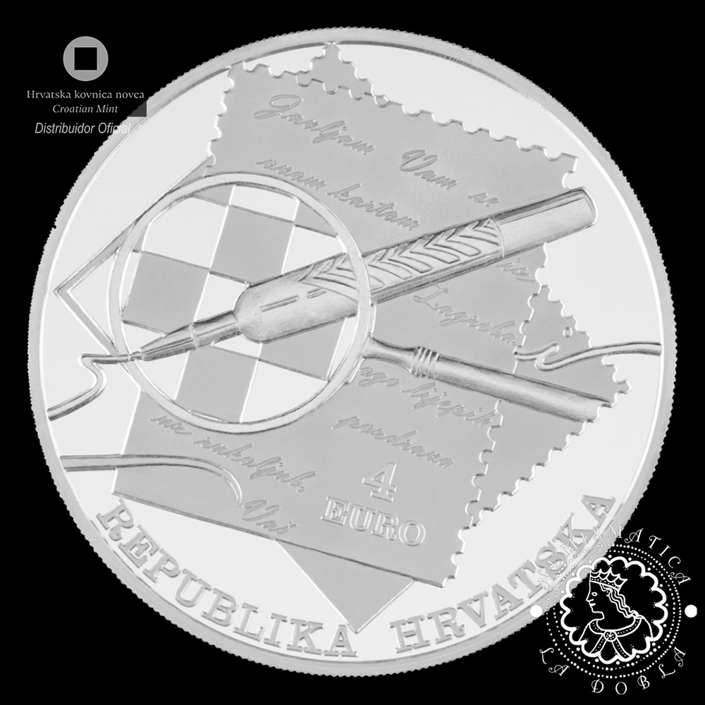 2025 - 4 EURO 1 Oz Plata PROOF - Innovadores Croatas - Slavoljub Penkala - CROACIA