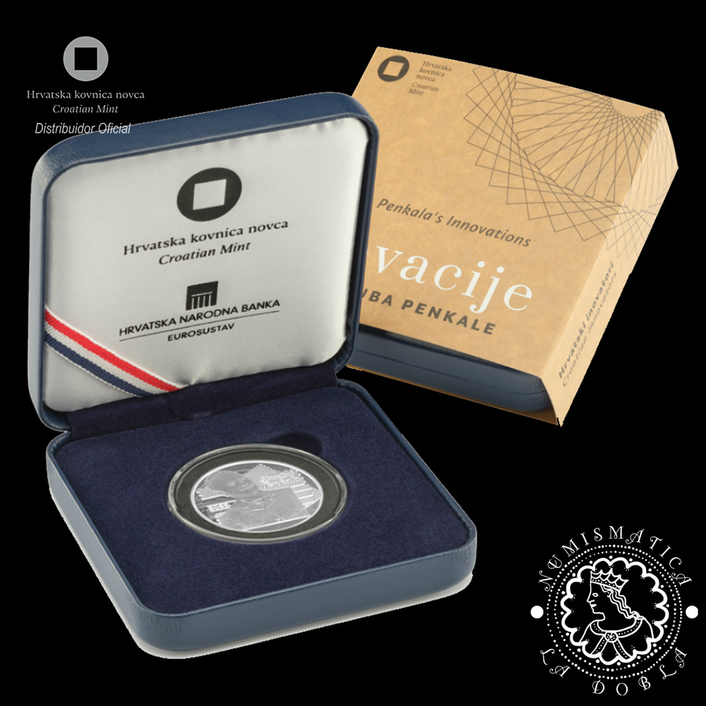 2025 - 4 EURO 1 Oz Plata PROOF - Innovadores Croatas - Slavoljub Penkala - CROACIA