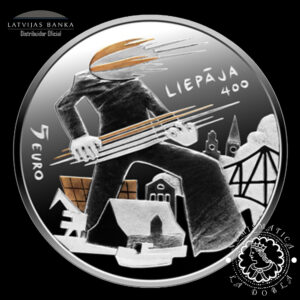 2025 - 5 EURO Plata PROOF - Sun and Wind - LETONIA