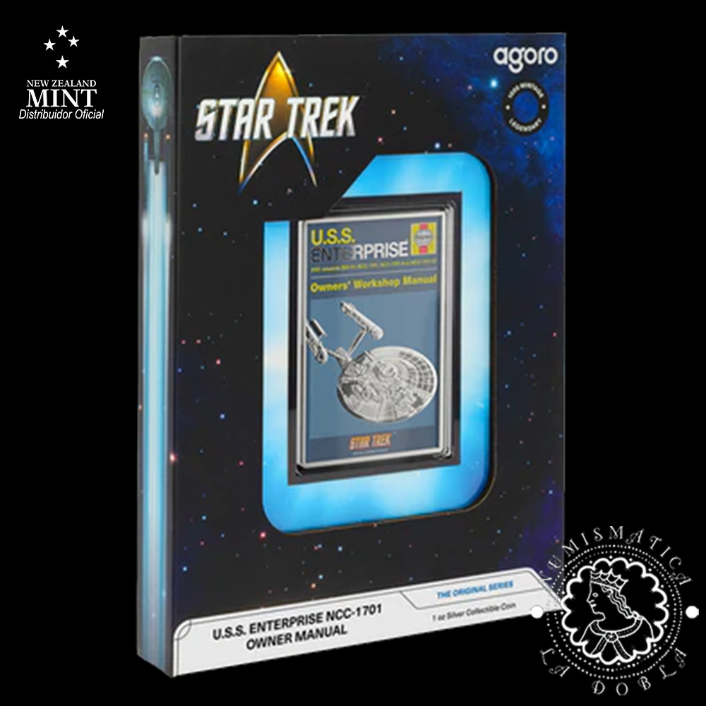 2025 - 2 DOLLARS Plata PROOF - STAR TREK - Manual de Usuario Enterprise NCC - 01 - AGORO