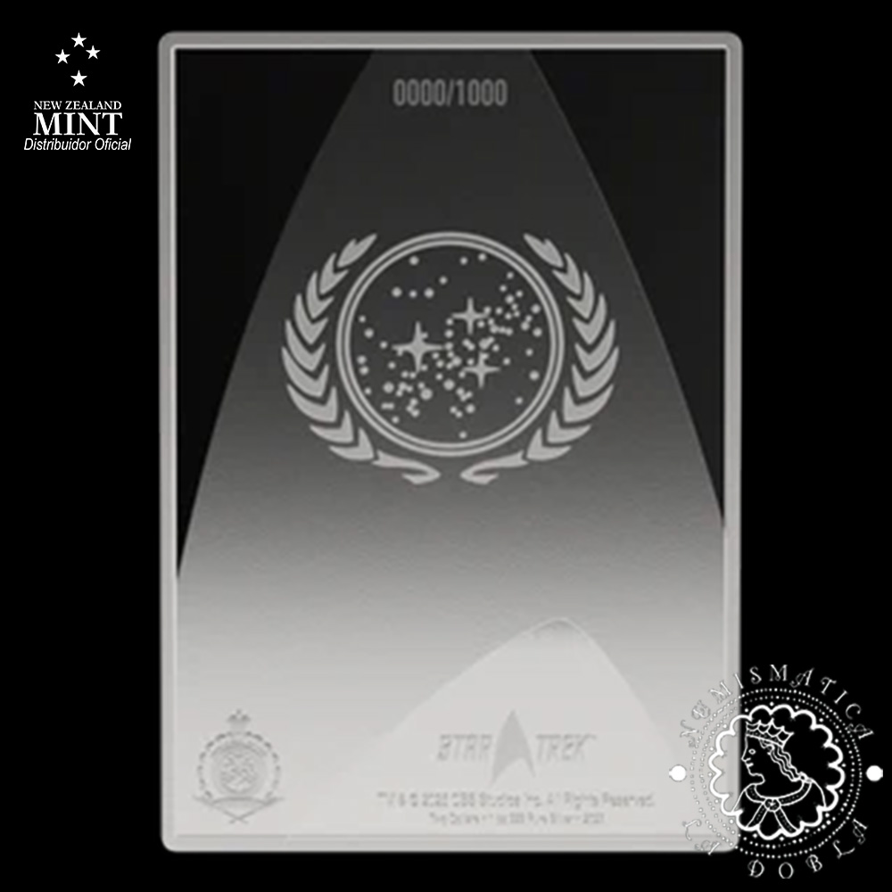2025 - 2 DOLLARS Plata PROOF - STAR TREK - Manual de Usuario Enterprise NCC - 01 - AGORO