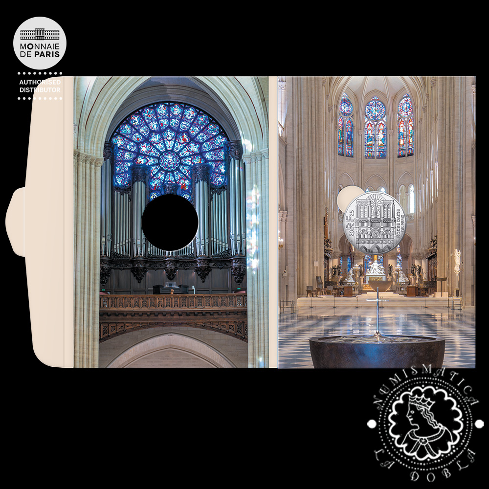 2025 - Cartera Oficial 10 EURO SC - Notre Dame - FRANCIA