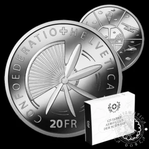2026 - 20 Francos Plata PROOF - 125 Años Aero Club - SUIZA (PRE-VENTA)